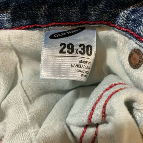 Old Navy 29" X 30' Straight Dark Jeans Regular - Picture 4 of 5